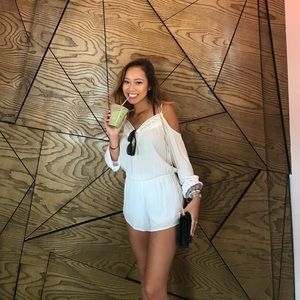 white forever 21 romper